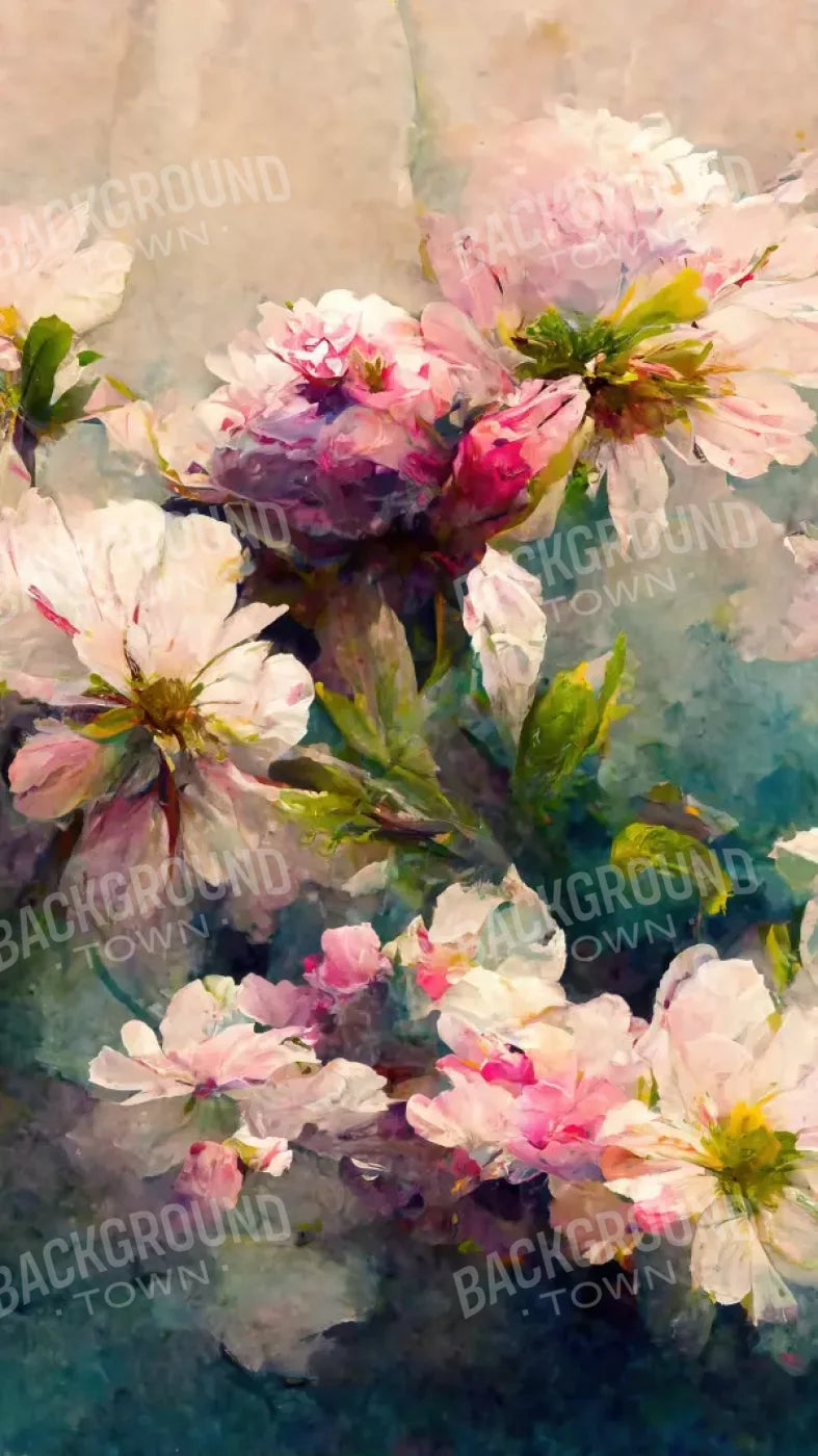 Springtime Florals 8’X14’ Ultracloth (96 X 168 Inch) Backdrop