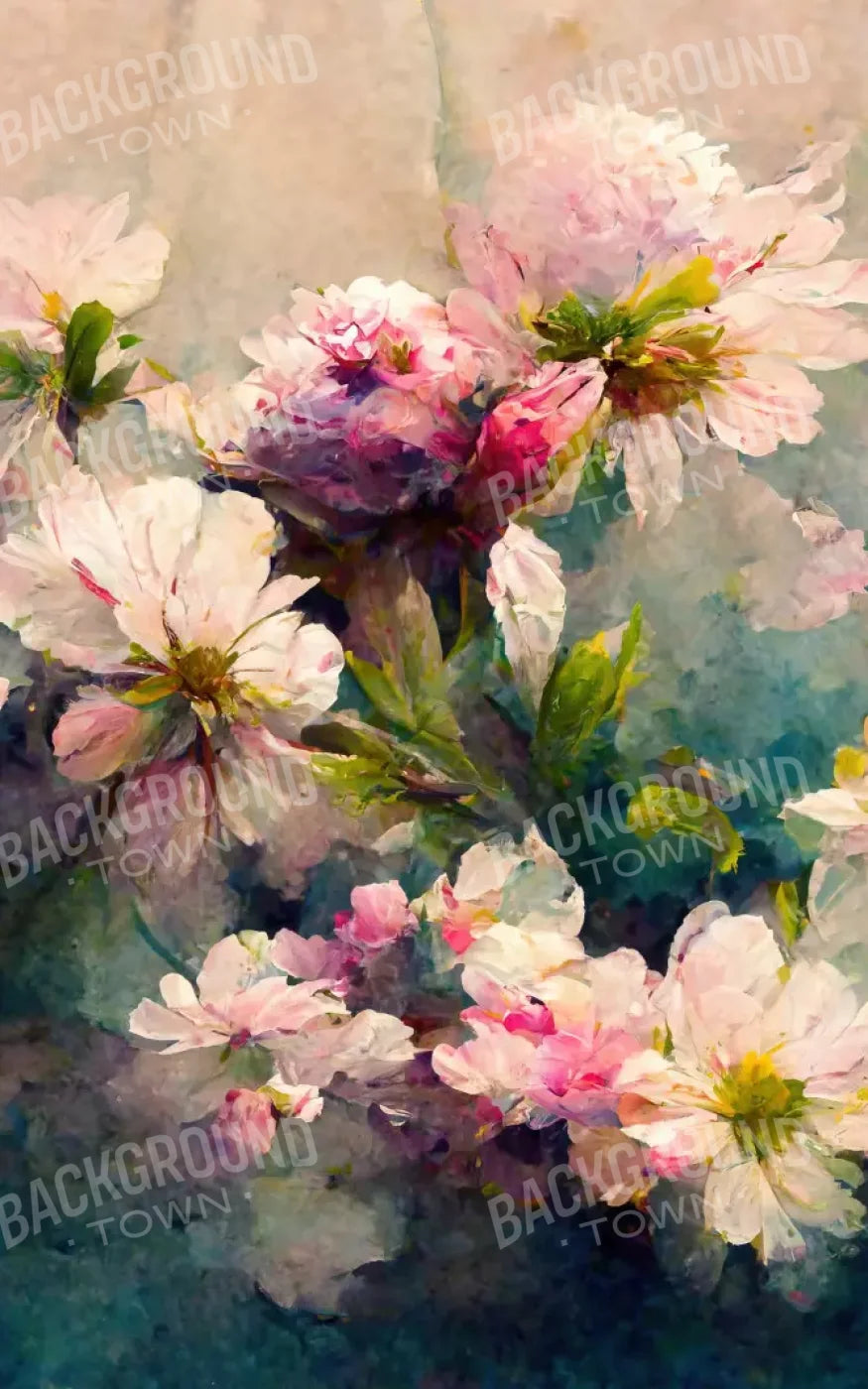 Springtime Florals 9’X14’ Ultracloth (108 X 168 Inch) Backdrop