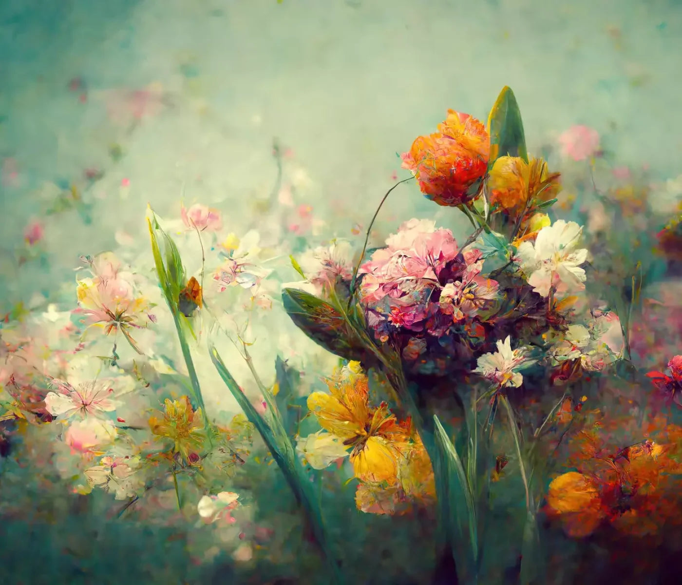 Springtime Floral L 12’X10’ Ultracloth (144 X 120 Inch) Backdrop