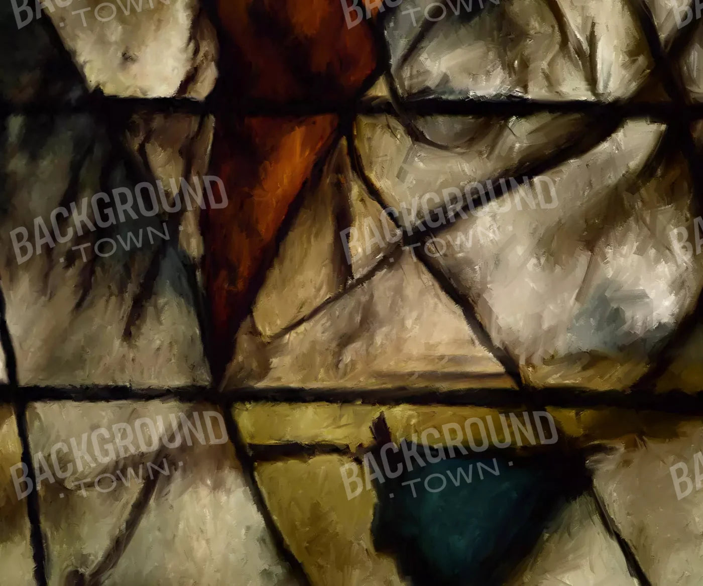 Stained Glass 5X42 Fleece ( 60 X 50 Inch ) Backdrop