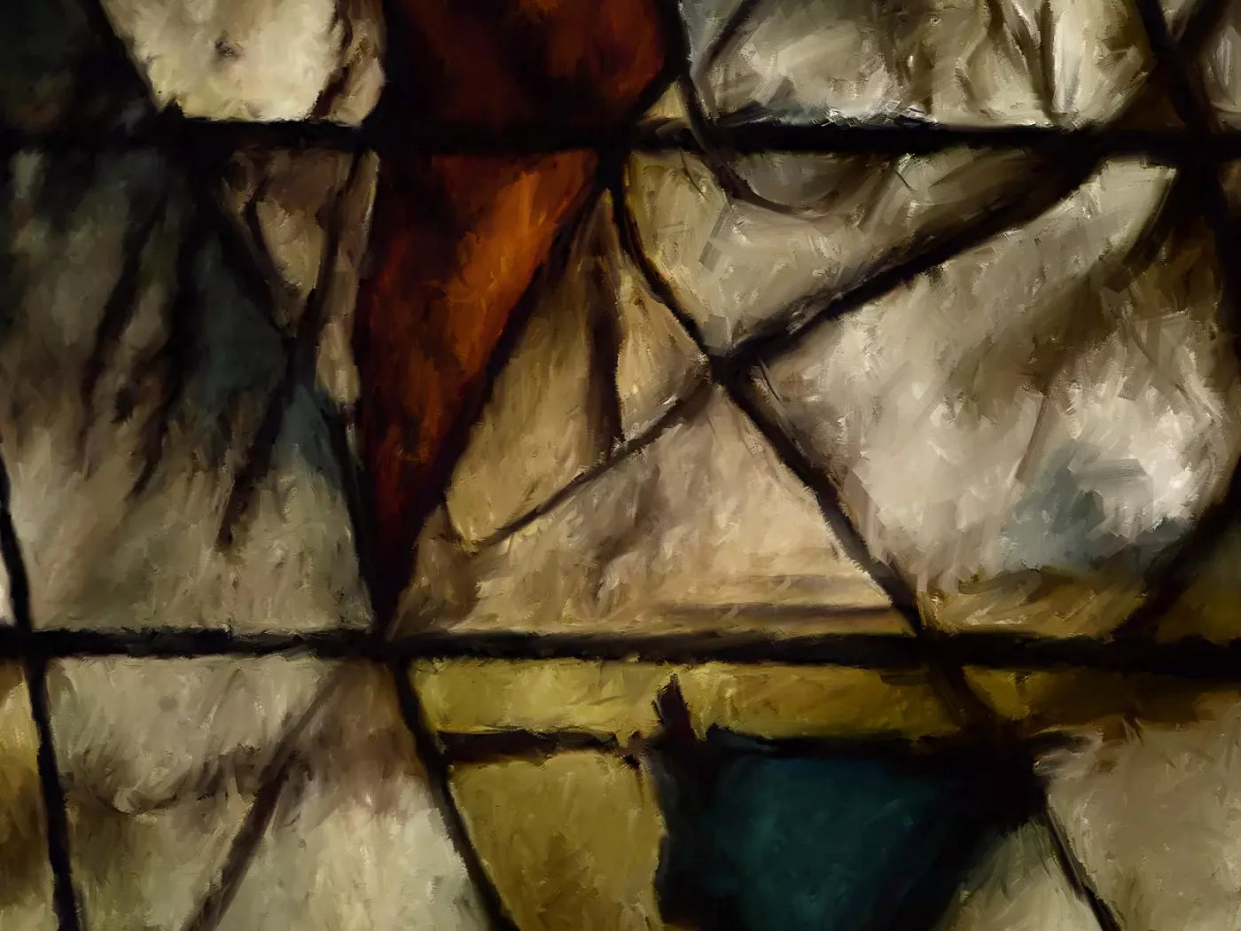 Stained Glass 68X5 Fleece ( 80 X 60 Inch ) Backdrop
