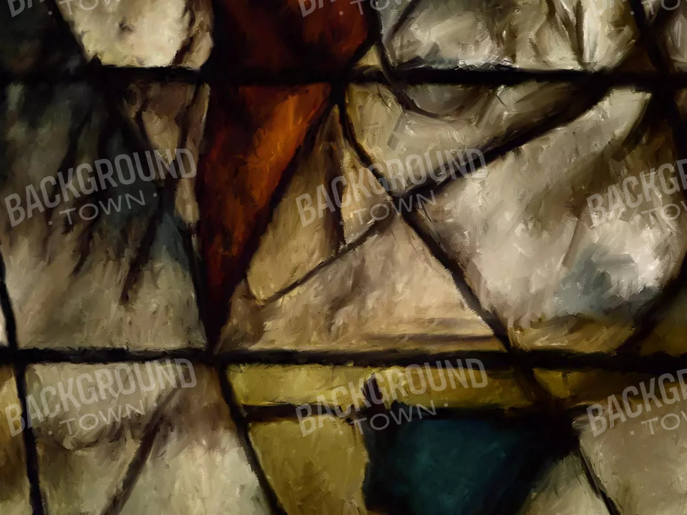 Stained Glass 68X5 Fleece ( 80 X 60 Inch ) Backdrop