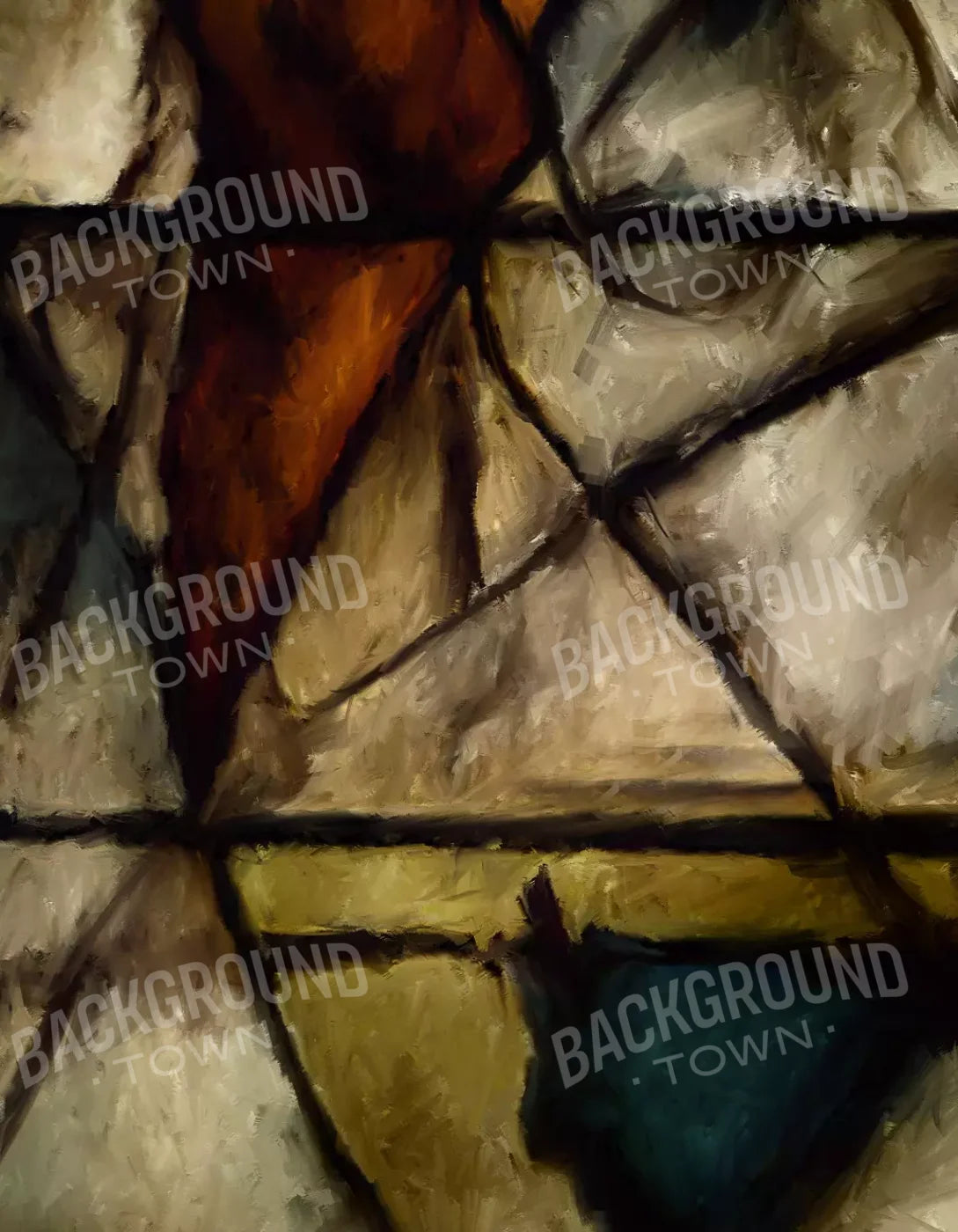 Stained Glass 6X8 Fleece ( 72 X 96 Inch ) Backdrop