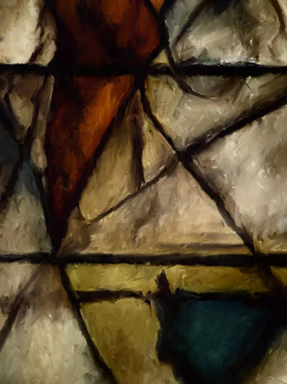 Stained Glass 8X10 Fleece ( 96 X 120 Inch ) Backdrop