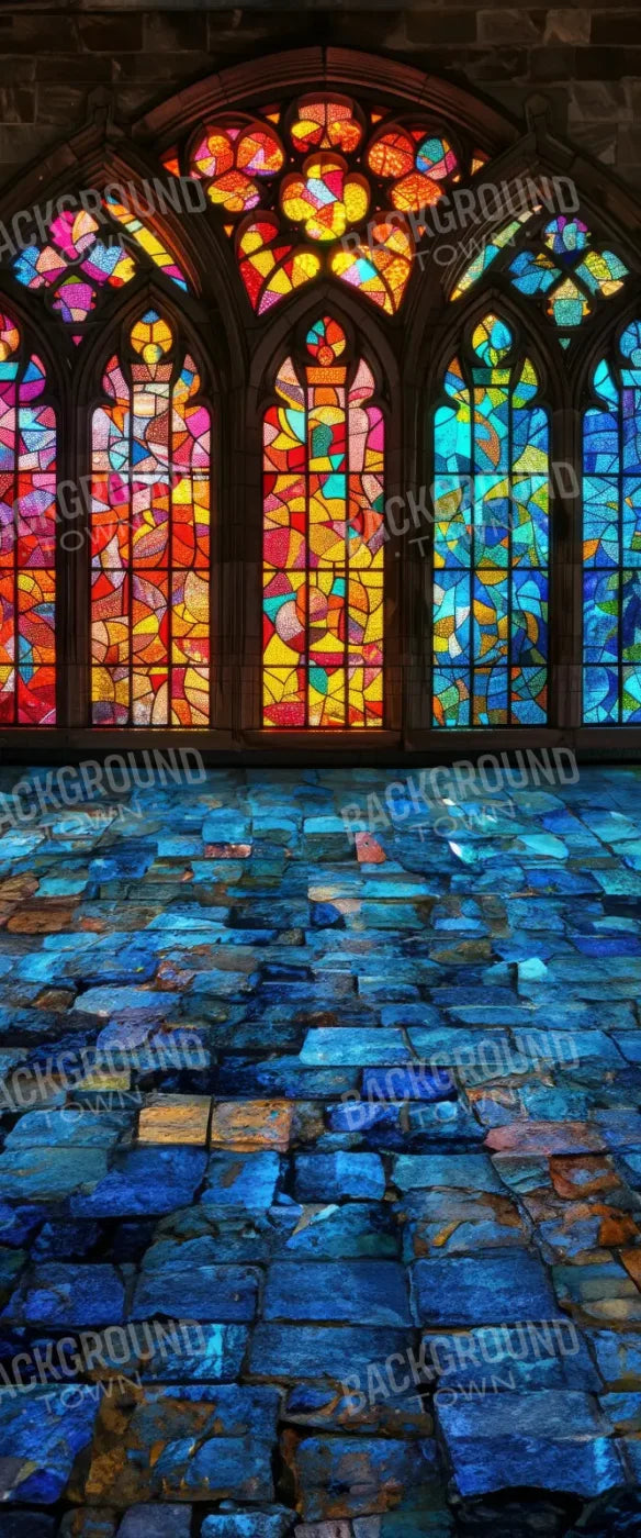 Stained Glass Window Sweep 5’x12’ UltraCloth for Westcott X-Drop (60 x 144 inch) Backdrop