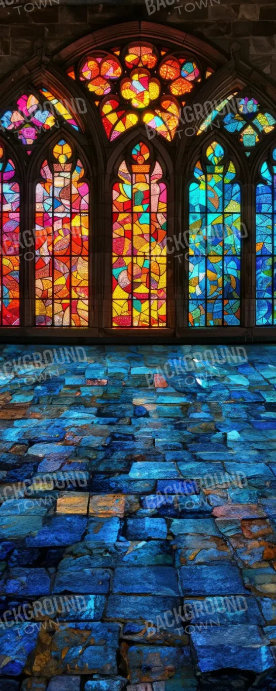 Stained Glass Window Sweep 8’x20’ UltraCloth (96 x 240 inch) Backdrop