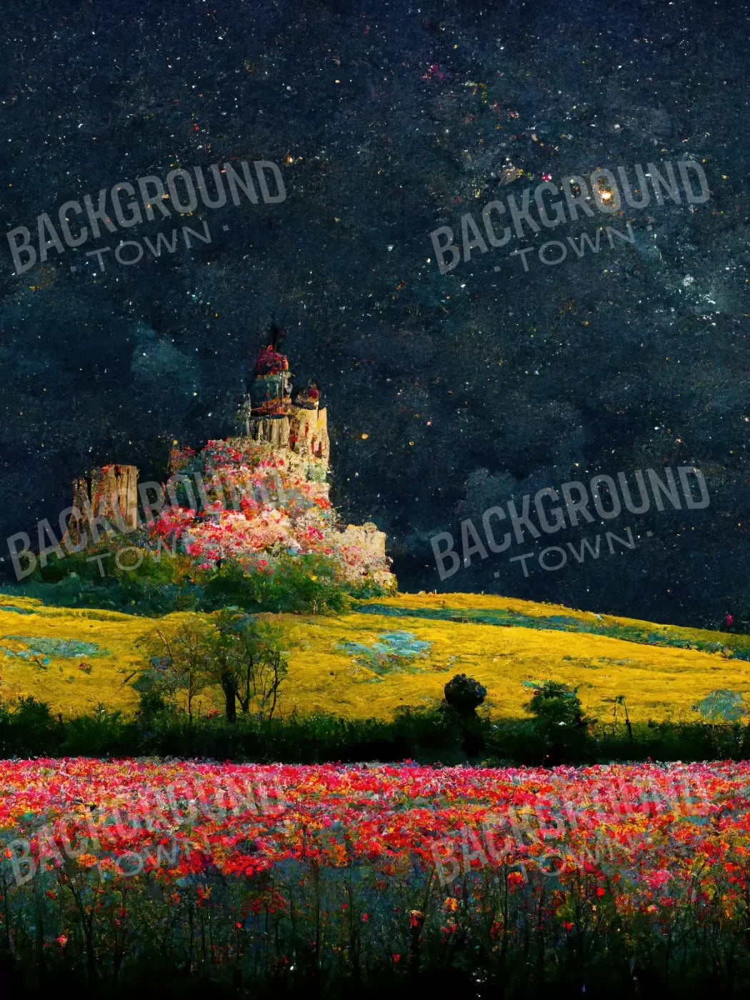 Starry Night 5X68 Fleece ( 60 X 80 Inch ) Backdrop