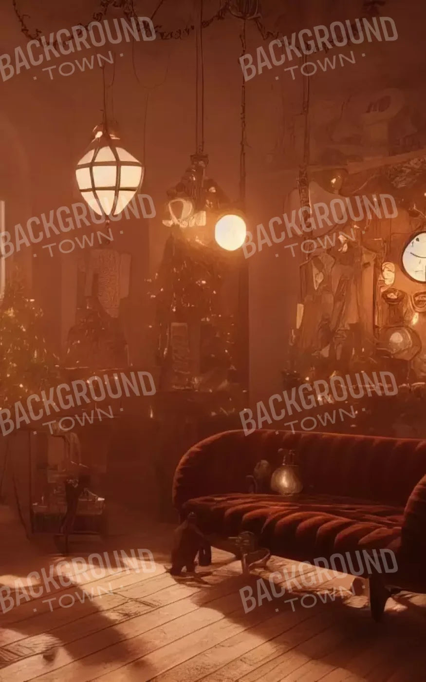 Steampunk Christmas 10’X16’ Ultracloth (120 X 192 Inch) Backdrop