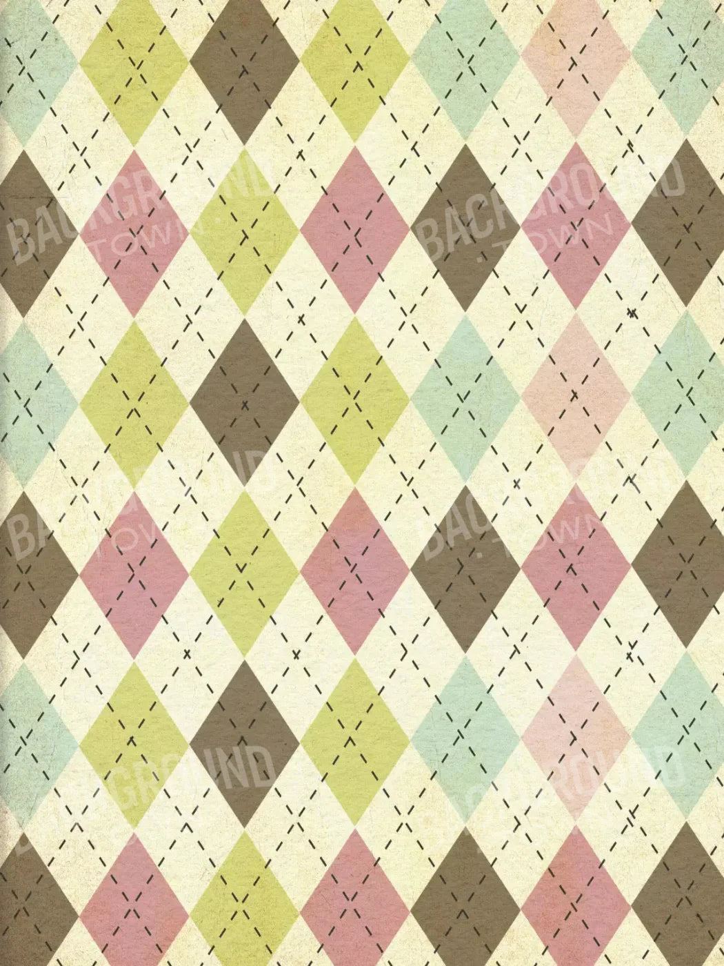 Stitched Diamonds 5X68 Fleece ( 60 X 80 Inch ) Backdrop