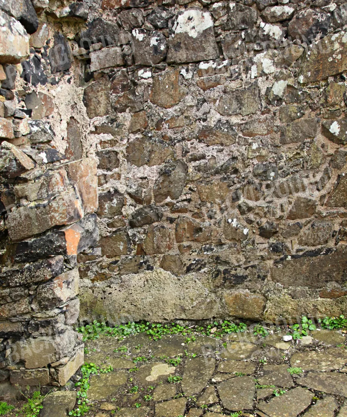 Brown Brick and Stone Backdrop for Photography