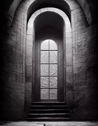 Stone Door 6X8 Fleece ( 72 X 96 Inch ) Backdrop