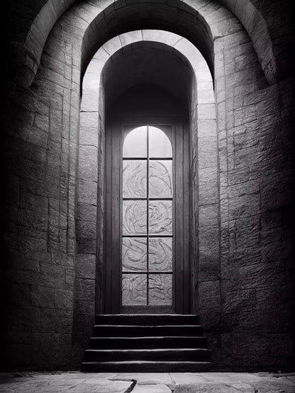 Stone Door 8X10 Fleece ( 96 X 120 Inch ) Backdrop