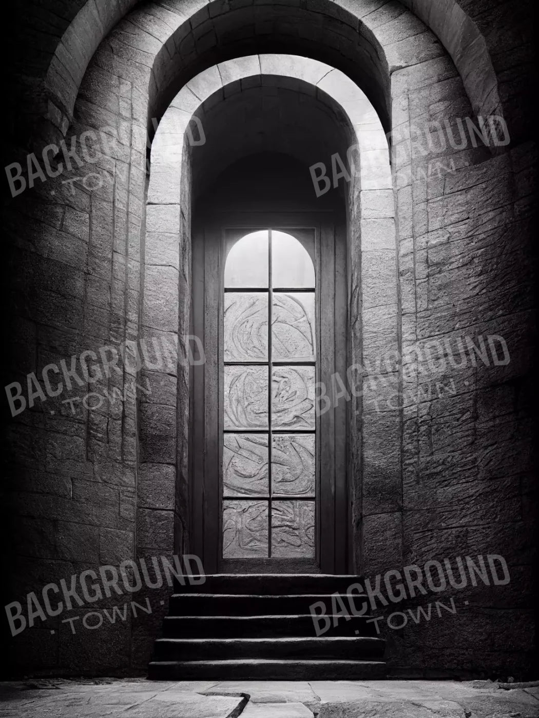 Stone Door 8X10 Fleece ( 96 X 120 Inch ) Backdrop