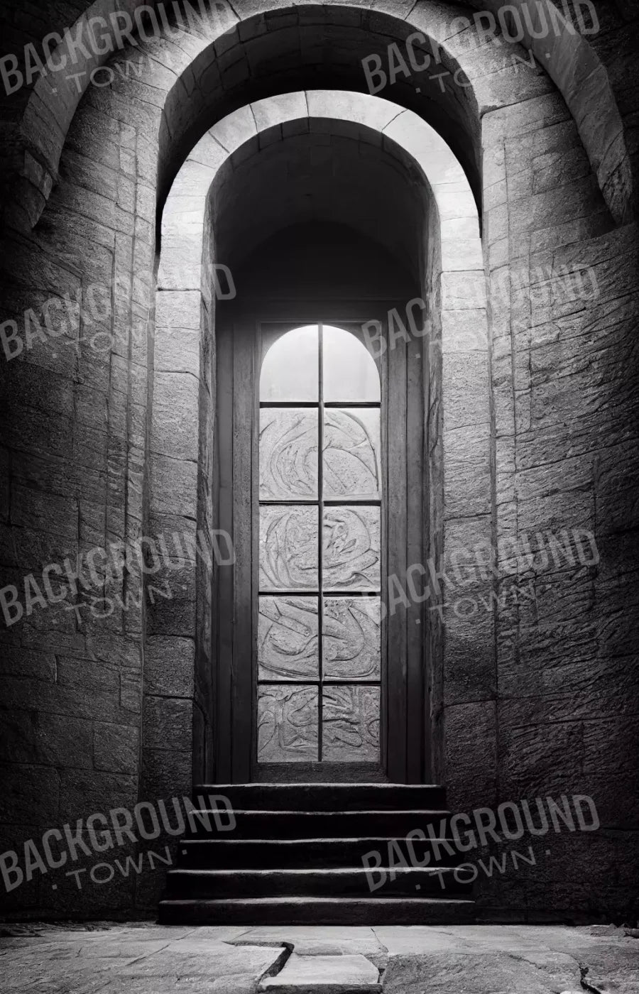 Stone Door 8X12 Ultracloth ( 96 X 144 Inch ) Backdrop