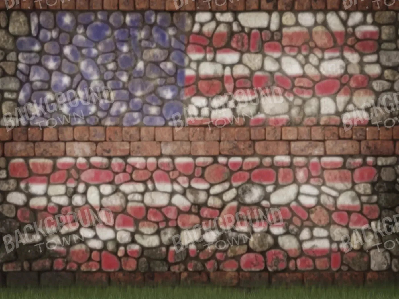 Stone Flag Wall 68X5 Fleece ( 80 X 60 Inch ) Backdrop