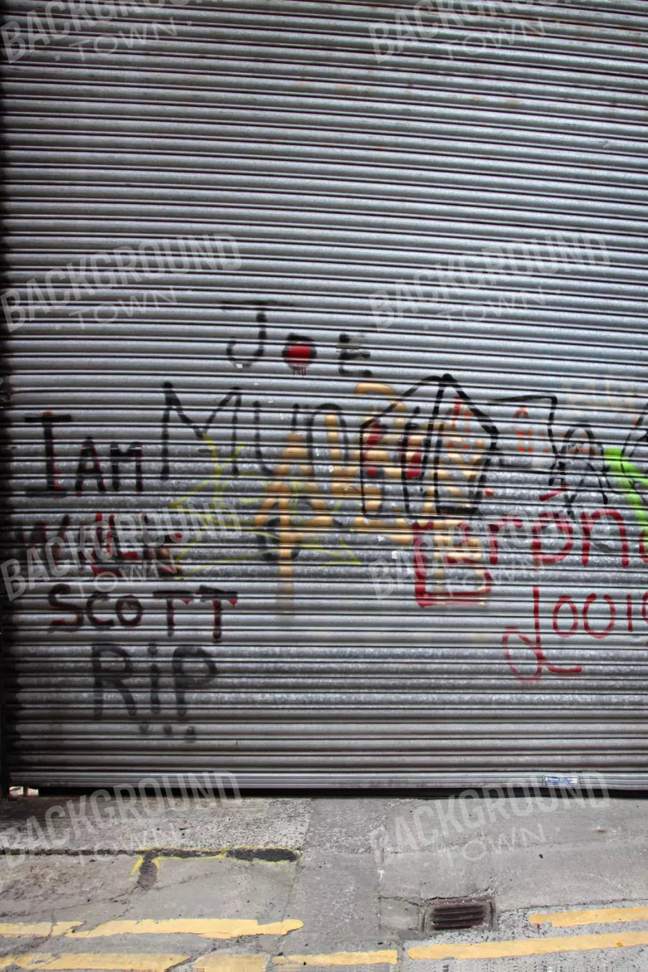 Street Metal 5X8 Ultracloth ( 60 X 96 Inch ) Backdrop