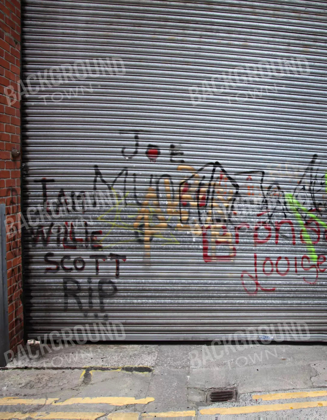 Street Metal 6X8 Fleece ( 72 X 96 Inch ) Backdrop