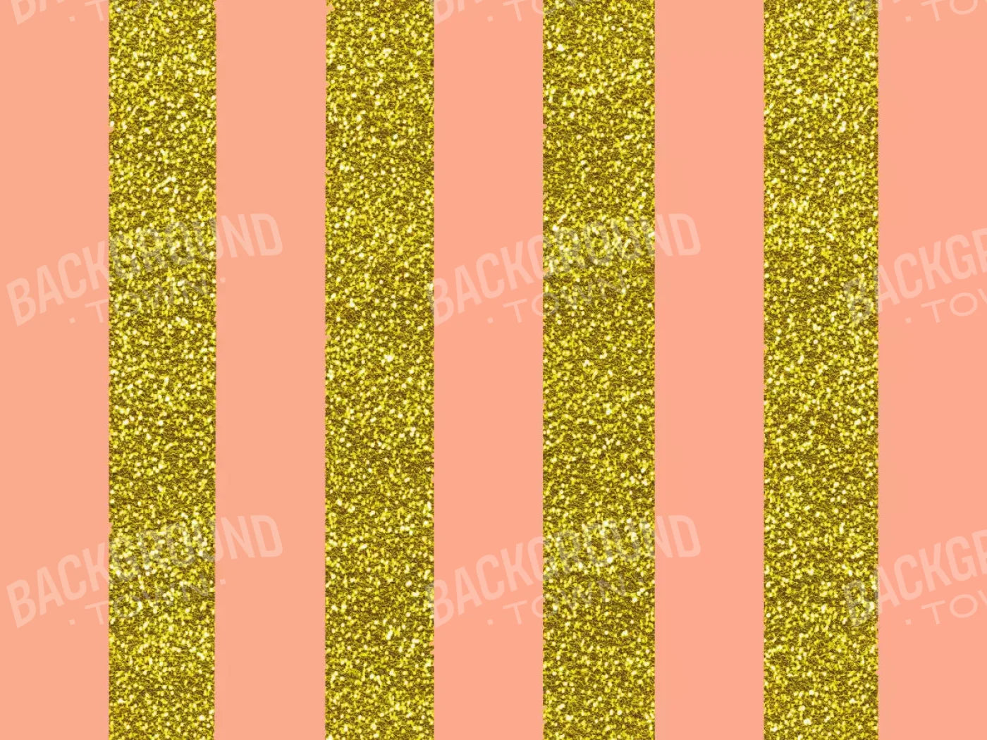 Stripes Coral Gold 10X8 Fleece ( 120 X 96 Inch ) Backdrop