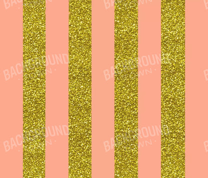 Stripes Coral Gold 12X10 Ultracloth ( 144 X 120 Inch ) Backdrop