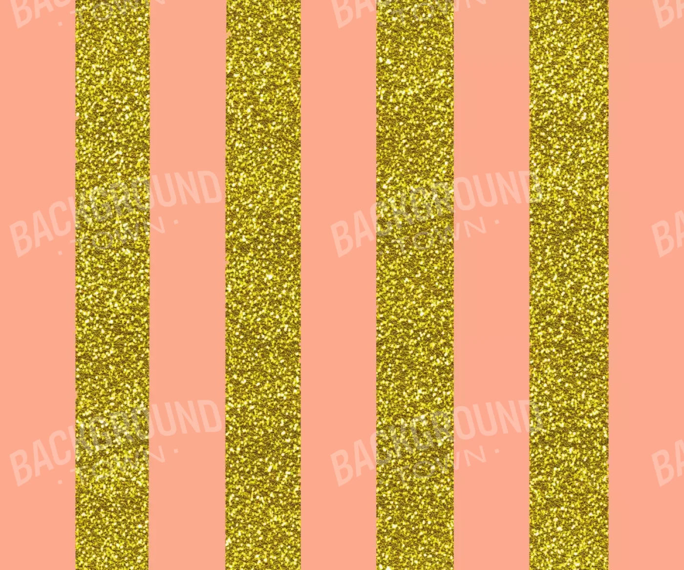 Stripes Coral Gold 5X42 Fleece ( 60 X 50 Inch ) Backdrop