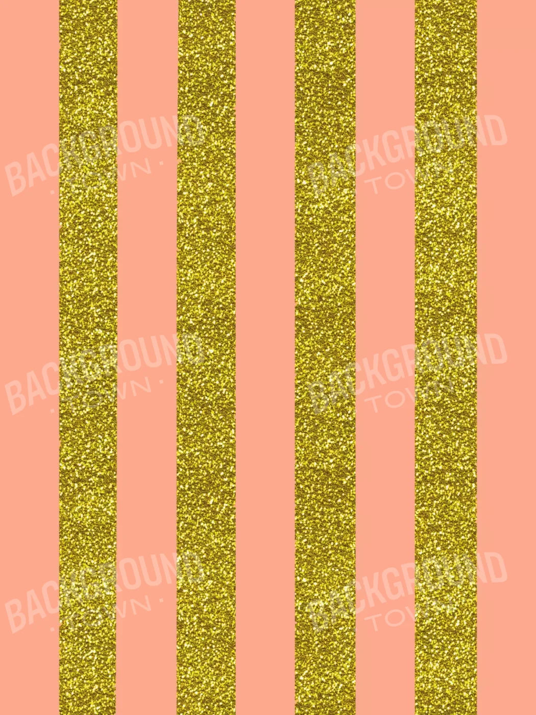 Stripes Coral Gold 5X68 Fleece ( 60 X 80 Inch ) Backdrop