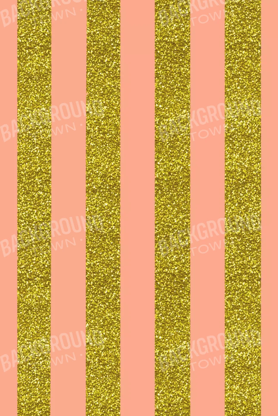 Stripes Coral Gold 5X8 Ultracloth ( 60 X 96 Inch ) Backdrop