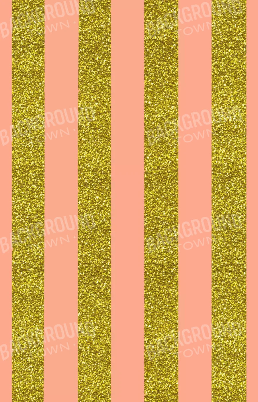 Stripes Coral Gold 8X12 Ultracloth ( 96 X 144 Inch ) Backdrop
