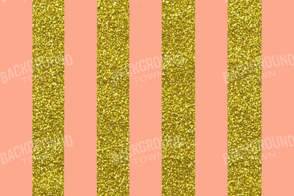 Stripes Coral Gold 8X5 Ultracloth ( 96 X 60 Inch ) Backdrop