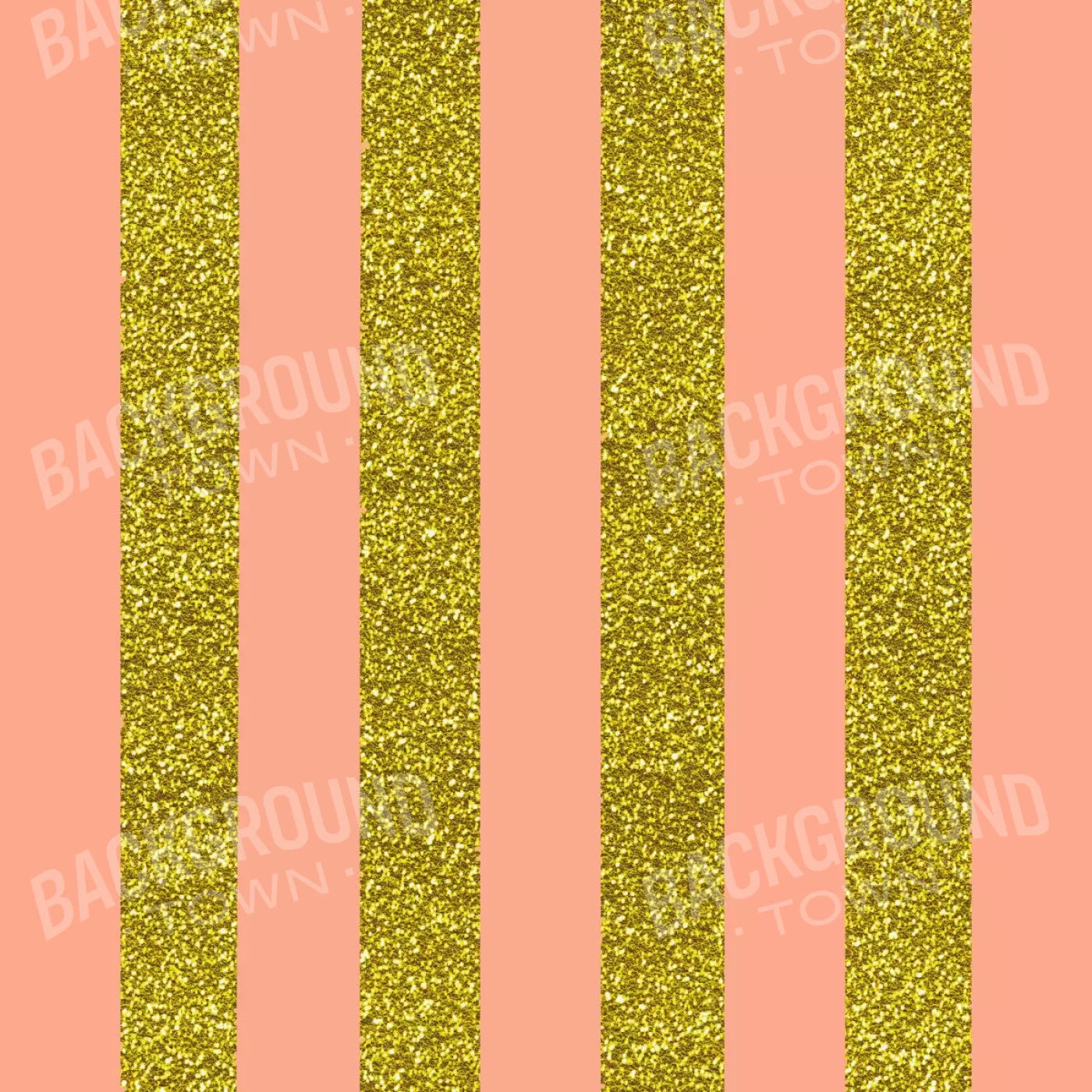 Stripes Coral Gold 8X8 Fleece ( 96 X Inch ) Backdrop