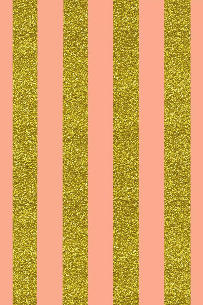 Stripes Coral Gold Backdrop
