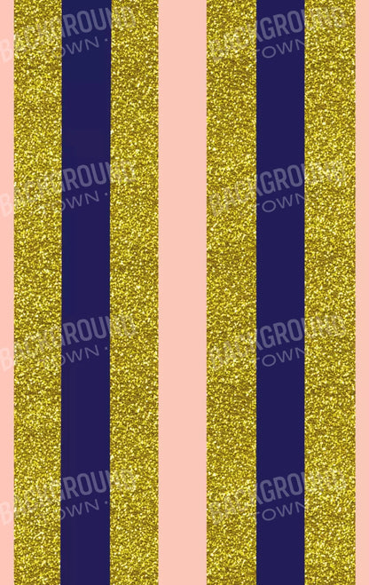 Stripes Coral Navy 10X16 Ultracloth ( 120 X 192 Inch ) Backdrop