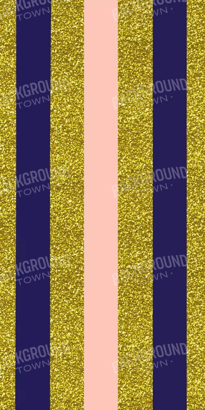 Stripes Coral Navy 10X20 Ultracloth ( 120 X 240 Inch ) Backdrop