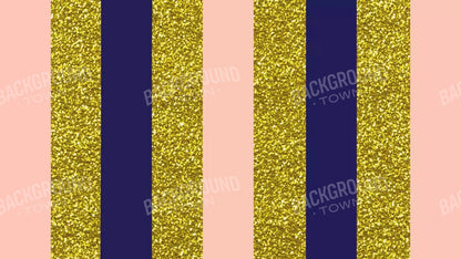 Stripes Coral Navy 14X8 Ultracloth ( 168 X 96 Inch ) Backdrop
