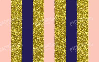 Stripes Coral Navy 14X9 Ultracloth ( 168 X 108 Inch ) Backdrop