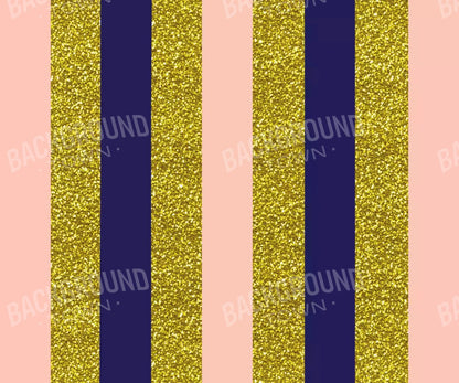 Stripes Coral Navy 5X42 Fleece ( 60 X 50 Inch ) Backdrop