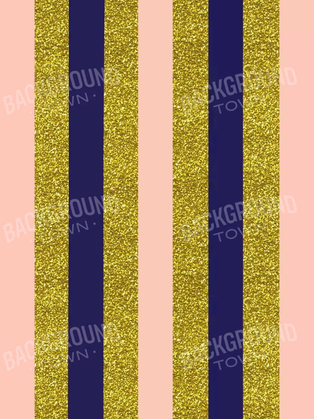 Stripes Coral Navy 5X68 Fleece ( 60 X 80 Inch ) Backdrop