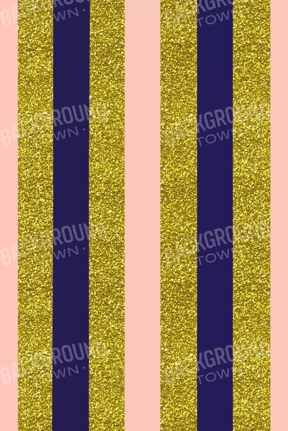 Stripes Coral Navy 5X8 Ultracloth ( 60 X 96 Inch ) Backdrop