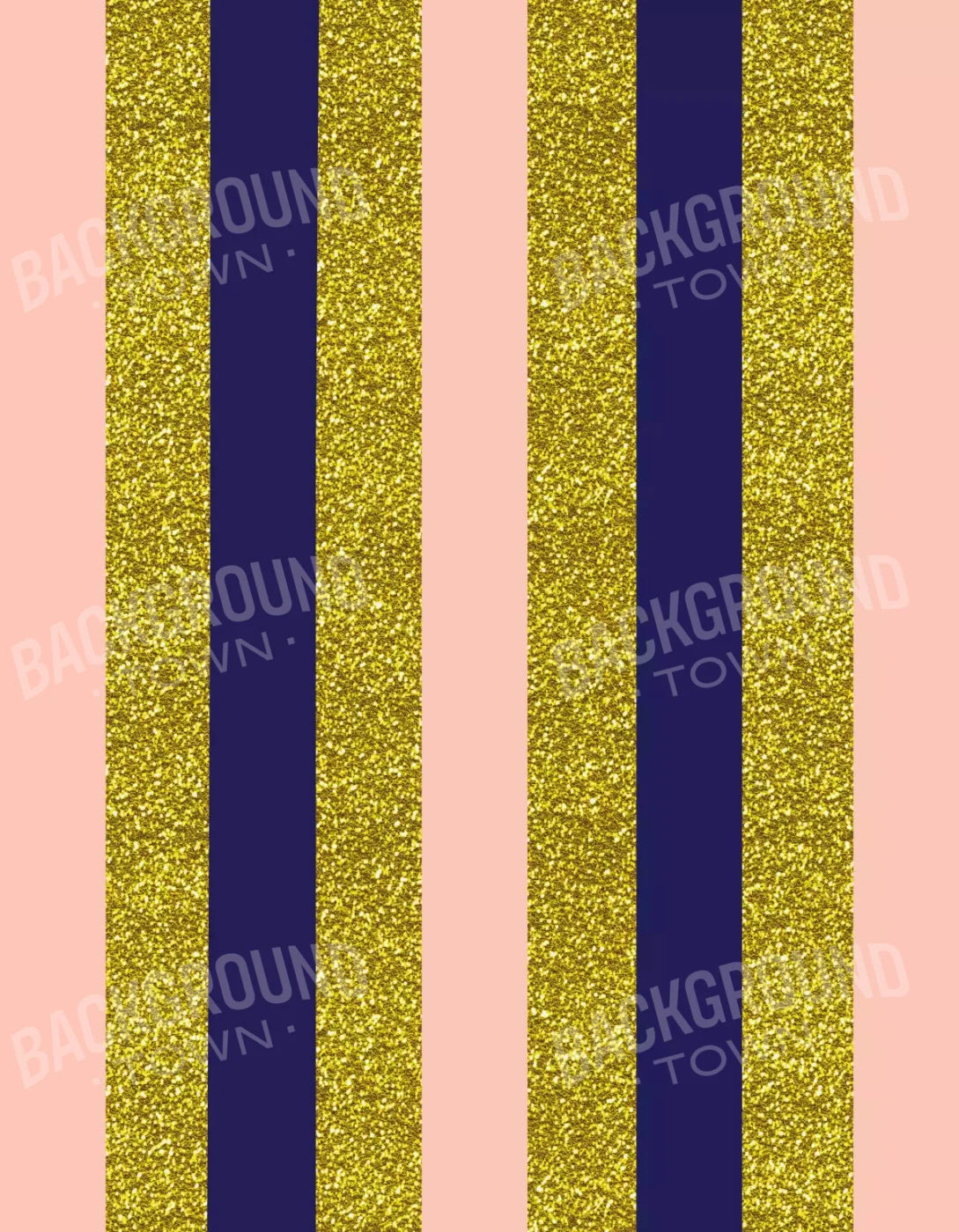Stripes Coral Navy 6X8 Fleece ( 72 X 96 Inch ) Backdrop