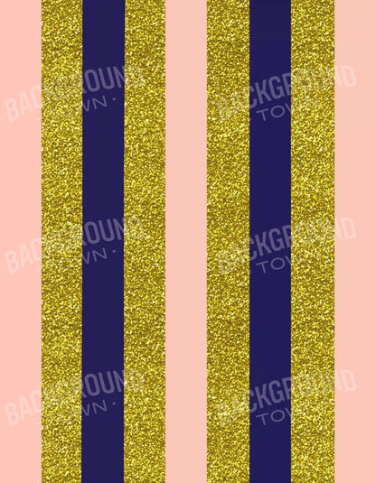 Stripes Coral Navy 6X8 Fleece ( 72 X 96 Inch ) Backdrop
