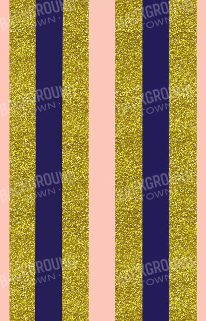 Stripes Coral Navy 8X12 Ultracloth ( 96 X 144 Inch ) Backdrop