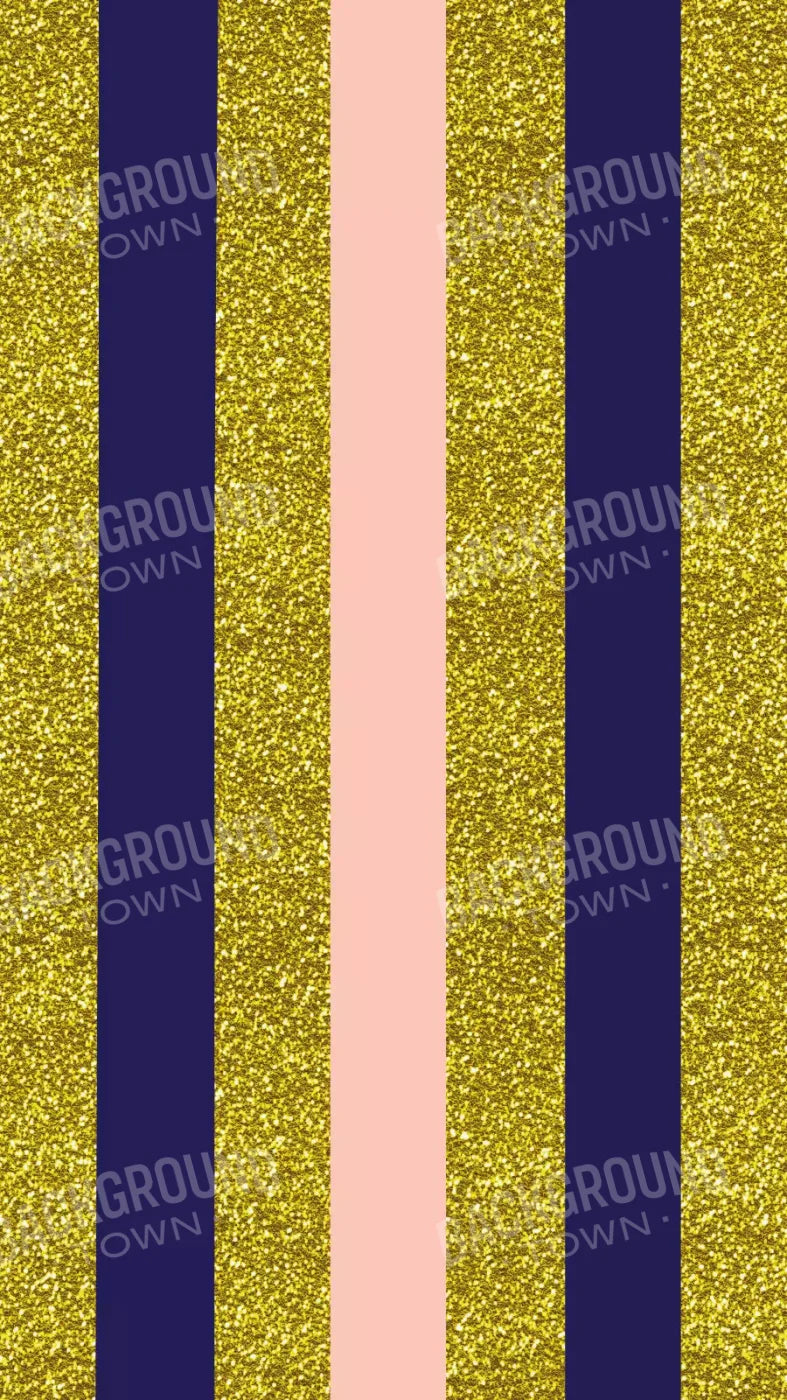 Stripes Coral Navy 8X14 Ultracloth ( 96 X 168 Inch ) Backdrop