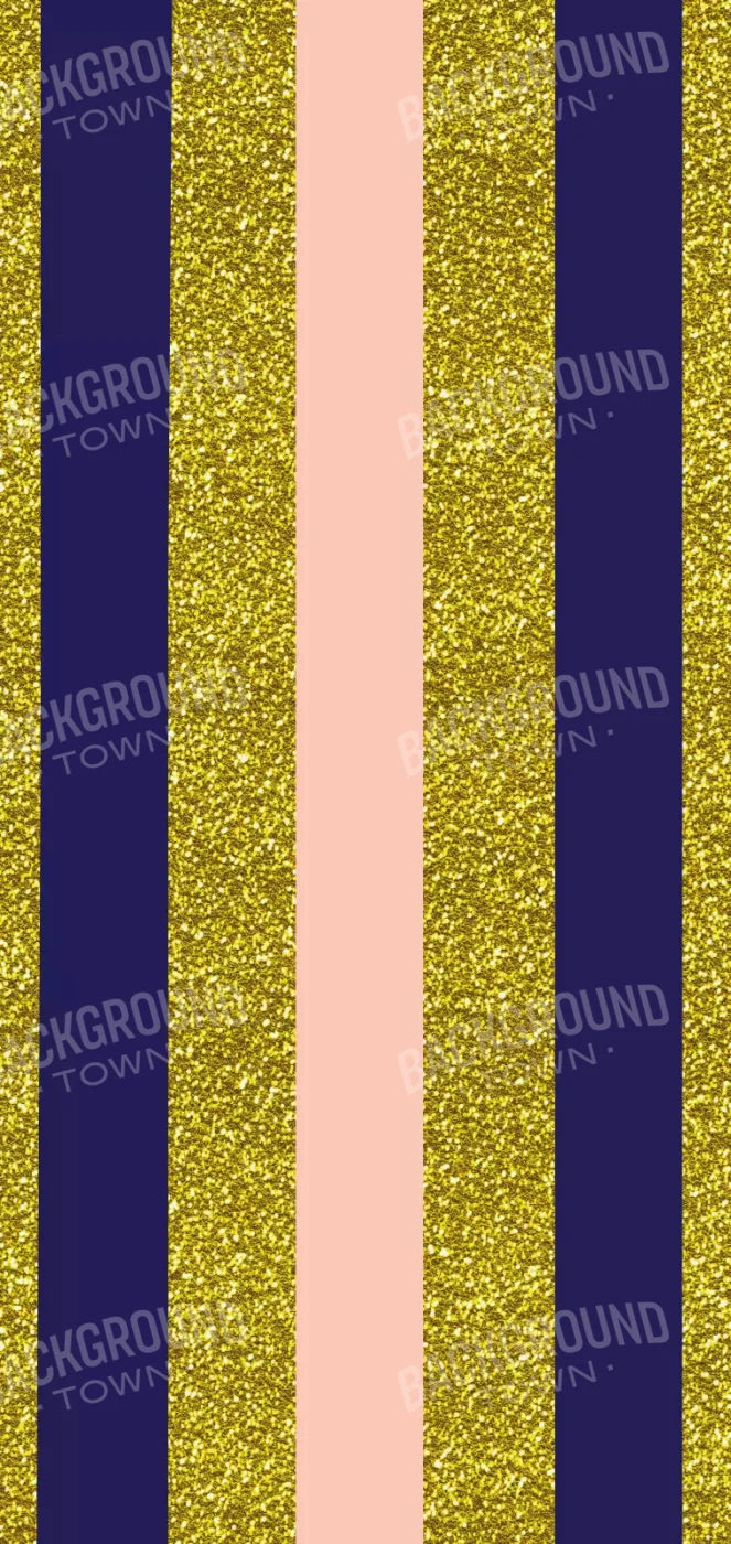 Stripes Coral Navy 8X16 Ultracloth ( 96 X 192 Inch ) Backdrop