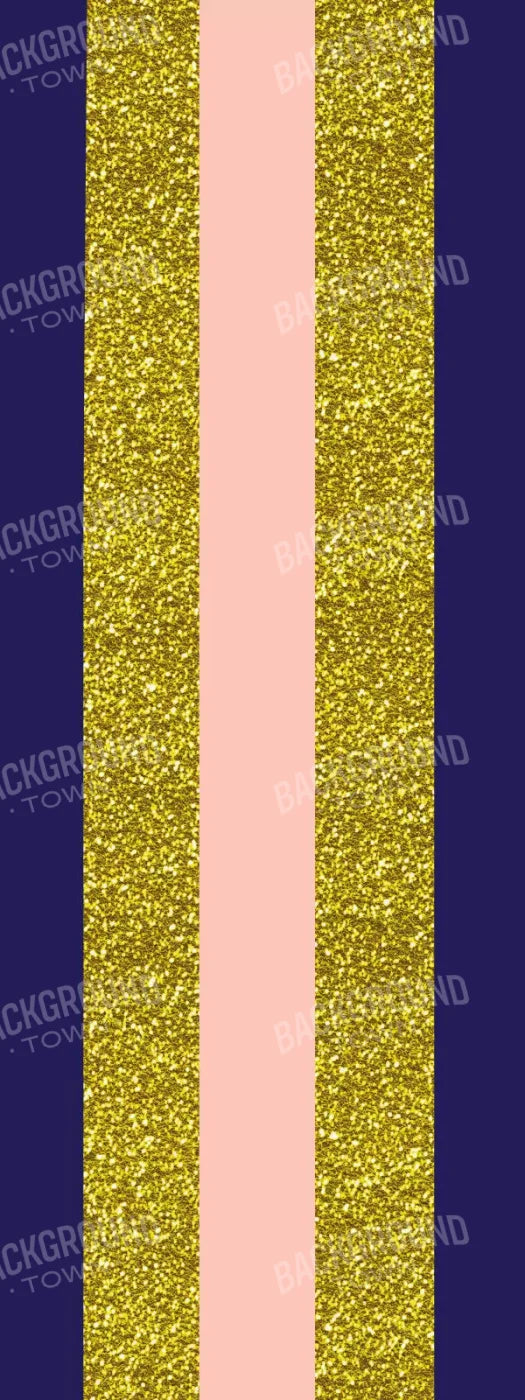 Stripes Coral Navy 8X20 Ultracloth ( 96 X 240 Inch ) Backdrop