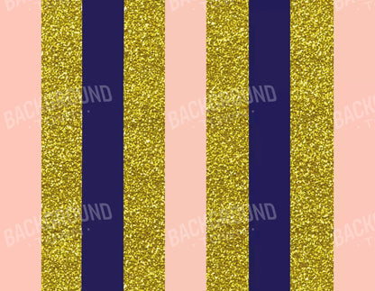 Stripes Coral Navy 8X6 Fleece ( 96 X 72 Inch ) Backdrop