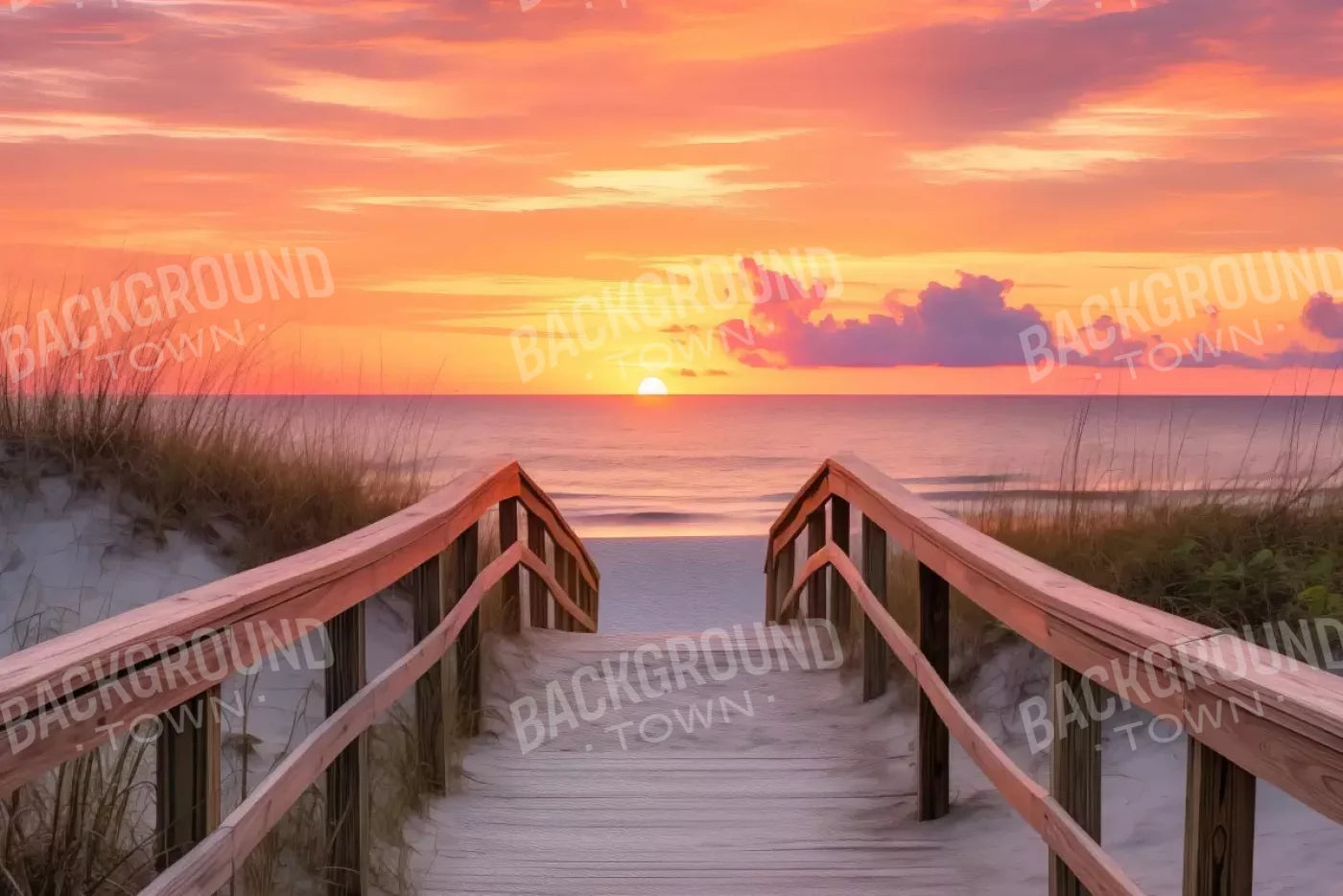 Sun Set Beach 12’X8’ Ultracloth (144 X 96 Inch) Backdrop