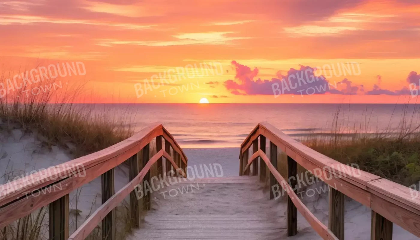 Sun Set Beach 14’X8’ Ultracloth (168 X 96 Inch) Backdrop