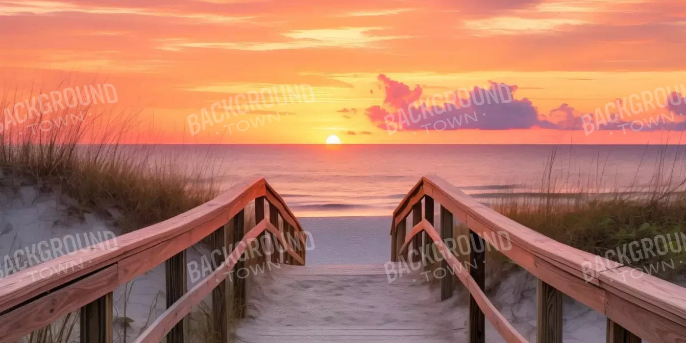 Sun Set Beach 16’X8’ Ultracloth (192 X 96 Inch) Backdrop