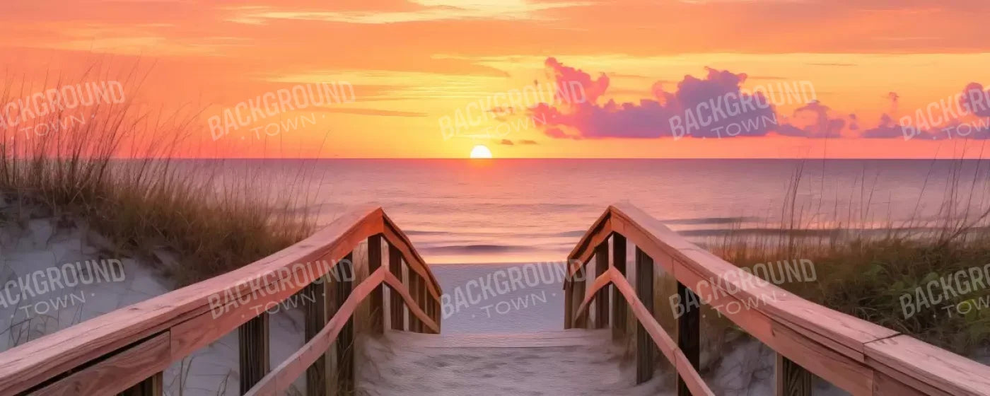 Sun Set Beach 20’X8’ Ultracloth (240 X 96 Inch) Backdrop