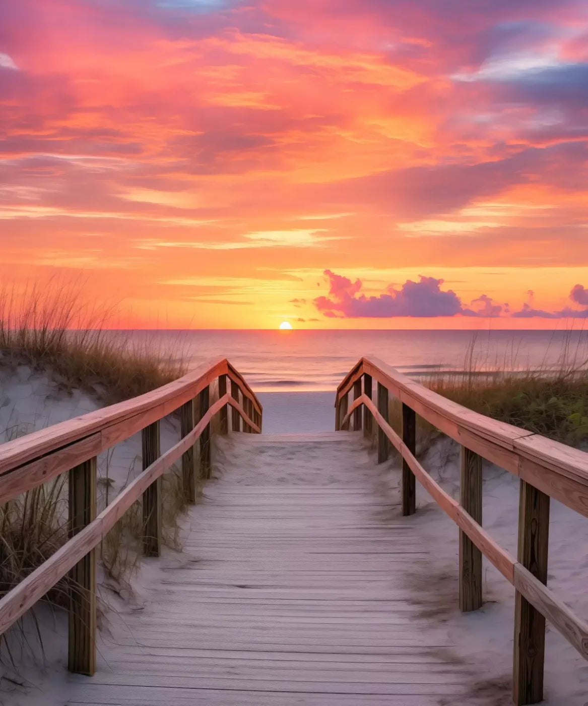 Sun set, Beach , Orange , Beige  Backdrop for Photography