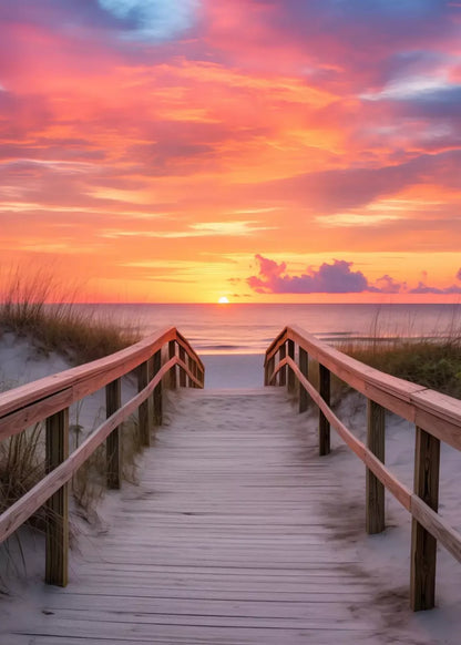 Sun Set Beach 5’X7’ Ultracloth (60 X 84 Inch) Backdrop